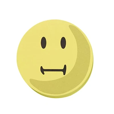 Imagen de Franken Wertungsymbole Smilie neutral/UMZ 10 S2 Ø 10cm amarillo 130g/qm Inh.100
