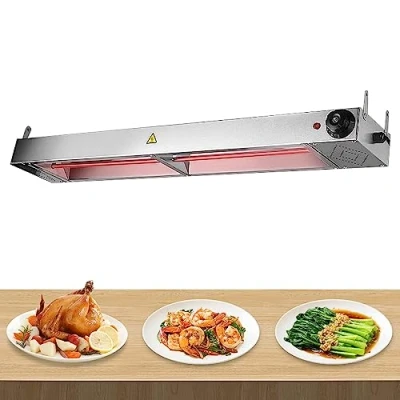 Imagen de Lampara Calor Comida para Cocina, Suspensión Calentador de Alimentos Buffet Lampara, Acero Inoxidable Lámpara Calentadora Mantener la Caliente(1pcs,Size:150cm)