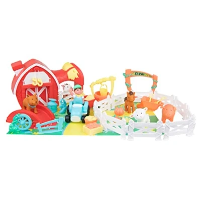 Imagen de JC TOYS Mi Primera Granja con Animales Lots to Play Toys, Incluye 30 Piezas, fomenta la imaginación y Creatividad, Multicolor, Unisex, +18 Meses, 81499