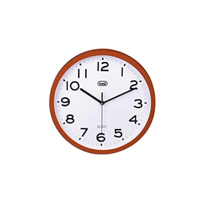 Imagen de Trevi OM 3302 S Reloj de Pared Cuarzo sin tictac, diámetro 30 cm, diseño Simple y Elegante, plástico, Formato Redondo, Rojo