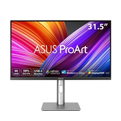 Imagen de ASUS ProArt Display PA329CRV Monitor Profesional de 31.5 Pulgadas, IPS, 4K UHD 3840 x 2160, 98% DCI P3, Calman, USB C 96 W, VESA DisplayHDR 400, Soporte ergonómico, sostenibilidad ecológica