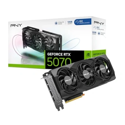 Imagen de PNY Tarjeta Gráfica GeForce RTX™ 5070 12GB OC DLSS 4 Triple Ventilador