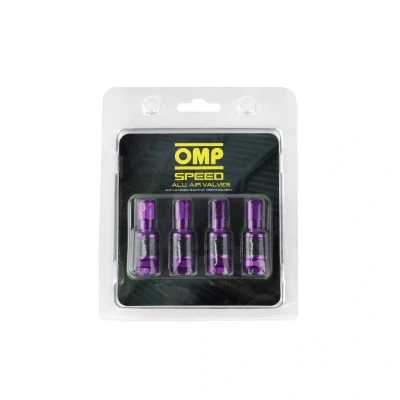 Imagen de OMP Speed Juego de 4 Valvulas Aluminio para Llantas, Color Violeta, Neumaticos