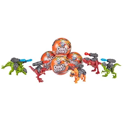 Imagen de 5 Surprise Dino Strike Series 1 Mystery Battling Collectible Dinos, Dinosaur Capsule Toy (2 Pack)