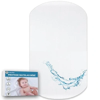 Imagen de Lovely Hippo Protector de colchón impermeable (60 x 80 cm, 100% impermeable)