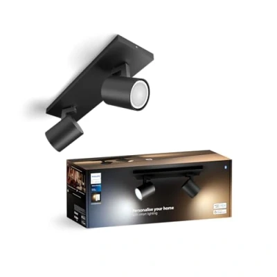Imagen de Philips Hue Runner foco LED, 2 luces, regulador de intensidad, negro