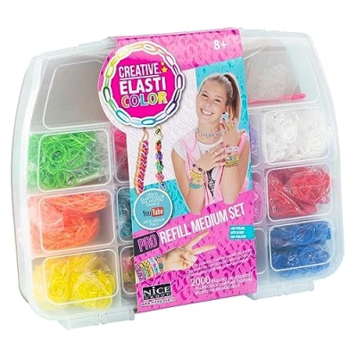 Imagen de Elasticolor Pro Refill Set Medio, Caja con gomas de colores para construir pulseras y collares, 03004