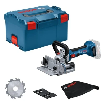 Imagen de Bosch Professional 18V System engalletadora a batería GFF 22, incl fresa de disco para corte Ø 105 mm, saco polvo, placa encajable, llave amoladora, bandeja, sin batería/cargador