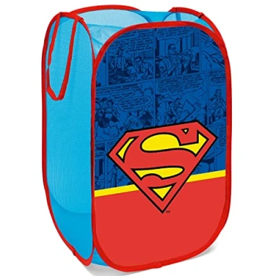 Imagen de ARDITEX Cesta Plegable Infantil Superman, Organizador Rectangular con Asas para Almacenaje de Ropa y Guardar Juguetes, Flexible, Ligero Resistente 36 x 58 cm