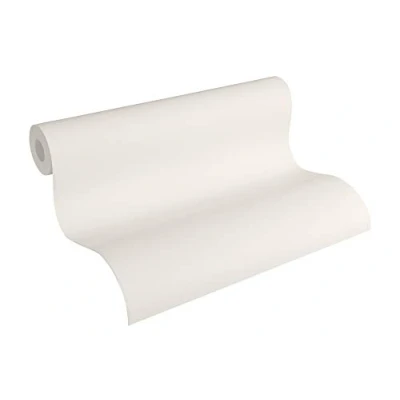 Imagen de A.S. Création 309112 3091 12 Papel pintado para pared liso, 10,05 x 0,53 m, crema, fabricado en Alemania