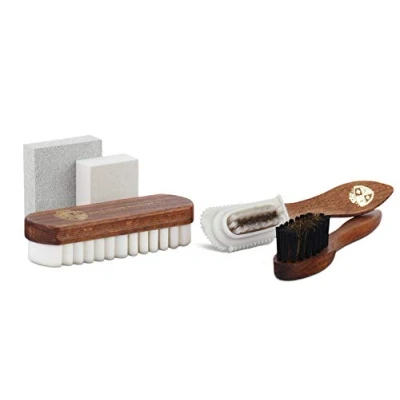 Imagen de Langer &amp; Messmer Set de 5 cepillos para el cuidado profesional los zapatos ante y nubuk