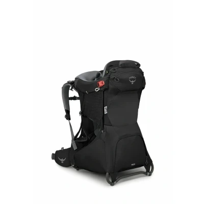 Imagen de Osprey Poco Portabebés Cabina de lujo para niños Protección solar incorporada Suspensión transpirable Almohadilla baba lavable a máquina, Black,
