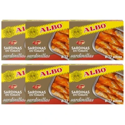 Imagen de ALBO Sardinas en Tomate. Pack de 6 x 105 g