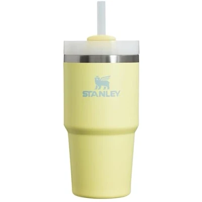 Imagen de STANLEY Quencher H2.0 FlowState Vaso aislado al vacío de acero inoxidable con tapa y popote para agua, té helado o café, batidos más, pomelo, 20 onzas