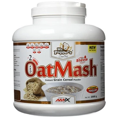 Imagen de AMIX Suplemento Alimenticio OatMash en Formato de 2 kilos Gran Aporte Nutritivo y Saciante Mejora el Rendimiento Deportivo Sabor a Fresa Yogur