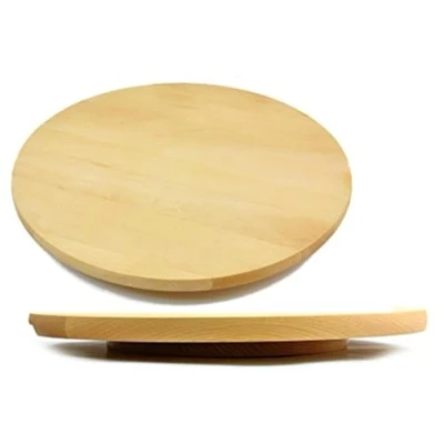 Imagen de Tabla giratoria Lazy Susan redonda. Circular de madera giratoria. Para servir pizza 25 cm.