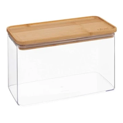 Imagen de 5five caja rectangular &quot;eske&quot; con tapa de bambú 2l