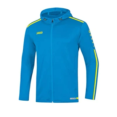 Imagen de JAKO Striker 2.0 Chaqueta con Capucha, Hombre, Azul y Amarillo neón, Extra Large