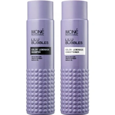 Imagen de MONÉ PROFESSIONAL Pack Champú + Acondicionador para Cabello Rubio y Decolorado Cuidado Seco Dañado Nutre, Hidrata Protege un Color Radiante 2x300 ml