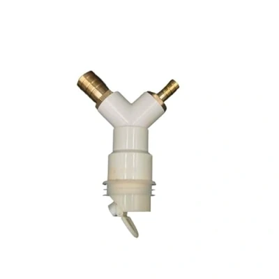 Imagen de Adaptador en T de drenaje for lavadora y secadora, accesorio tubería cuatro vías con válvula retención antiolor(B)