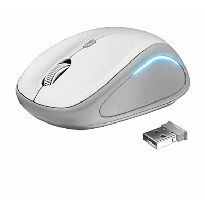 Imagen de Ratón Trust Yvi Fx White Inalámbrico Tamaño Compacto Alcance 8 Metros