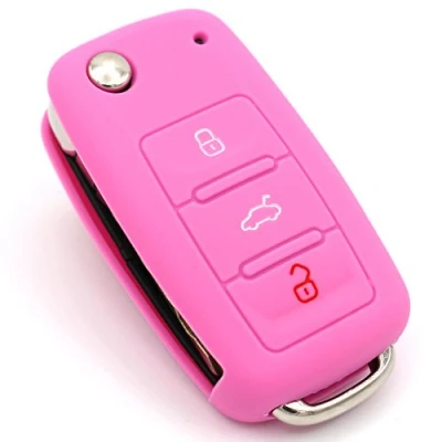 Imagen de Funda de Silicona para Llaves el Coche Cover 3 Botones Llave VA (Rosa)