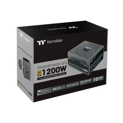 Imagen de Thermaltake Toughpower GF 3 1200W PC ATX 3.0 Power Supply PCIe Gen 5.0 80 Plus Gold Fully Modular Quiet 140 Fan EU Certified Black