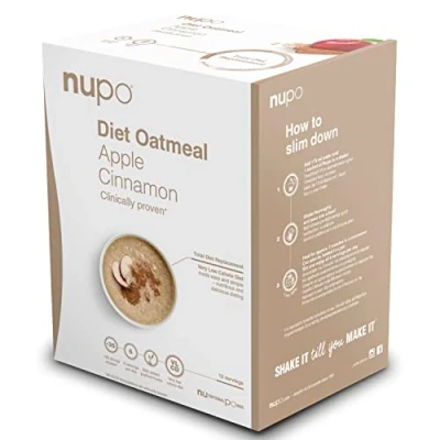 Imagen de NUPO Diet Oatmeal Manzana y Canela Comida Dietética Premium para el Control de Peso I Sustituto Completo la 12 Raciones Sin OMG
