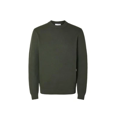 Imagen de SELECTED HOMME Slhdane LS Knit Structure Crew Neck Noos Suéter pulóver, Forest Night, M para Hombre