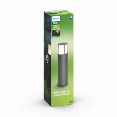 Imagen de Philips myGarden Stock Poste, iluminación exterior, aluminio, luz blanca cálida, 10,4 x 40 mm, 11,1 42,1 color antracita
