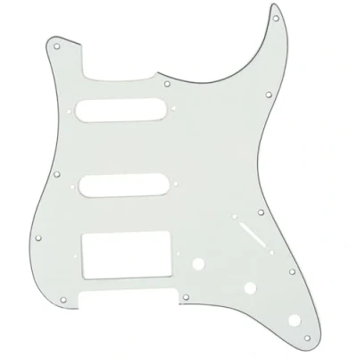 Imagen de Musiclily 11 Agujeros HSS Strat Pickguard Golpeador para Fender American/México Standard Stratocaster Estilo Moderno, 3 capas Pergamino
