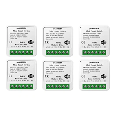 Imagen de proAMEDEN Interruptor inteligente wifi 16A, MINI Smart switch wifi, Módulo interruptor, app Tuya/SmartLife, Compatible con Alexa, Google Home (6)