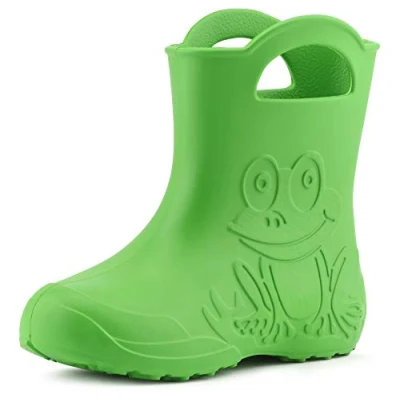 Imagen de Ladeheid Botas de Agua para Niños en EVA Unisexo Goma Impermeables y Niñas Zapatos Lluvia Infantiles Calzado LA CA 01 (Verde, 22/23 EU)
