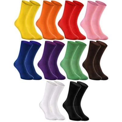 Imagen de Rainbow Socks Hombre Mujer Calcetines Antibacterianos Sin Elasticos Para Diabéticos 10 Pares Mix Talla 39 41