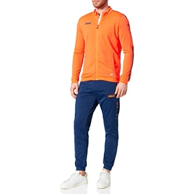 Imagen de JAKO Chándal para hombre de poliéster Striker 2.0, naranja/azul marino (flame/navy), talla 4XL, M9119