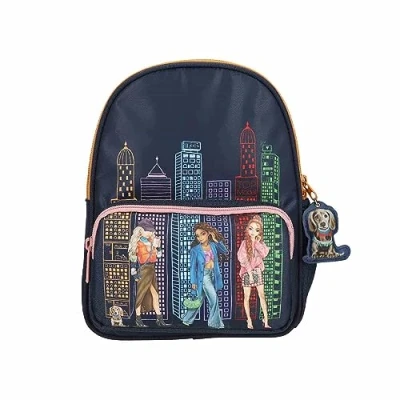 Imagen de Depesche 12563 TOPModel City Girls Mochila en Azul Oscuro con Motivo de Modelo, Bolsa Tirantes Ajustables, Dibujo Animado, Multicolor