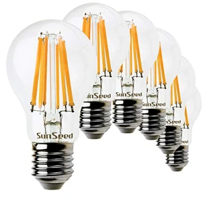 Imagen de SUNSEED 6x Bombilla Estándar Filamento LED E27 10W = 83W Blanco Cálido 2700K