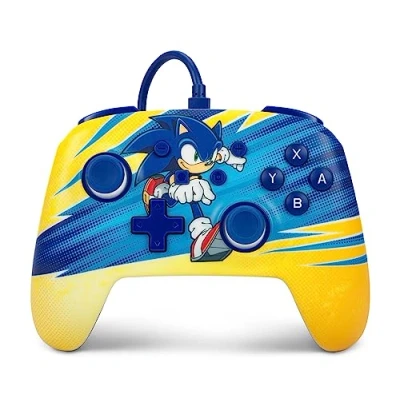 Imagen de Mando con cable mejorado PowerA para Nintendo Switch Impulso Sonic