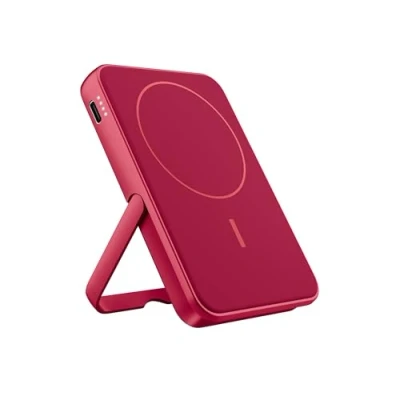 Imagen de Powerbank Inalámbrico Magnético Fresh&#039;n Rebel Con Soporte 5000mah Rojo Baya