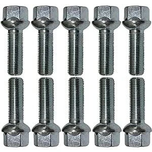 Imagen de TRACER 10 tornillos de rueda plateados R14 M14 x 1,5 60 mm