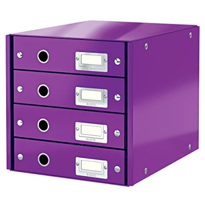 Imagen de Leitz Buc de cajones, 4 A4, Púrpura, Click and Store, 60490062