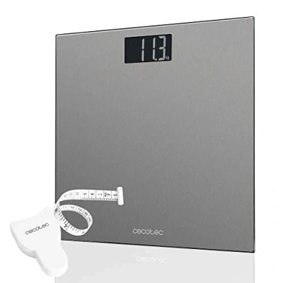 Imagen de Cecotec Báscula de baño digital Surface Precision 9200 Healthy. Plataforma acero inoxidable Antihuellas, Pantalla LCD invertida, Capacidad máxima 180kgr, Cinta métrica
