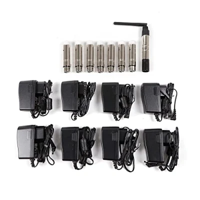 Imagen de transmisor DMX512 con 8 receptores inalámbricos de 2,4 G, DMX para bar, fiesta, escenario, control luz, señal inalámbrica, efectos luz