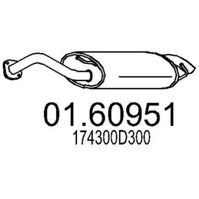 Imagen de MTS 01.60951 Silenciador trasero 930