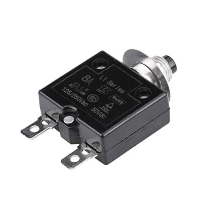 Imagen de disyuntor térmico de venta loca, 5 30 amperios botón reinicio manual protección contra sobrecarga corriente (8A)