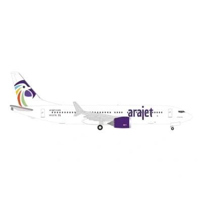Imagen de Herpa Miniatura del avión Arajet Boeing 737 MAX 8 HI1078, Escala 1/500, Modelo prefabricado, maqueta de colleción, modelismo, Avion sin Soporte, Figura Metal