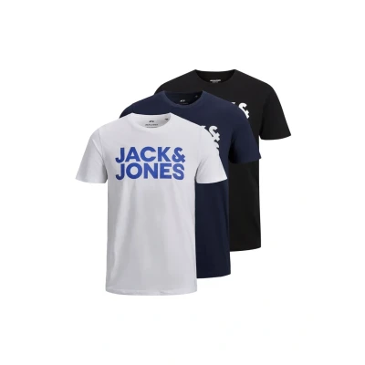 Imagen de Jack &amp; Jones Camiseta estampada, Hombre, Talla: XS, Schwarz marineblau weiß