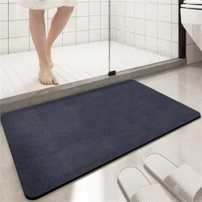 Imagen de Alfombra Bano, de Piedra para Baño Alfombrilla Baño, Dacha Antideslizante, Ducha, Alfombras Bano Secado Rapido, Tapetes Darker, 70x120cm