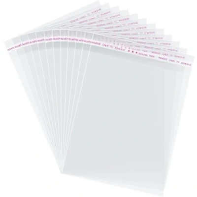 Imagen de MGE 100 Bolsas de Celofán 18x25 Transparente para Regalos, Ropa, Chuches Plástico con Cierre Transparentes Autoadeshivas Pack (18 x 25 cm)