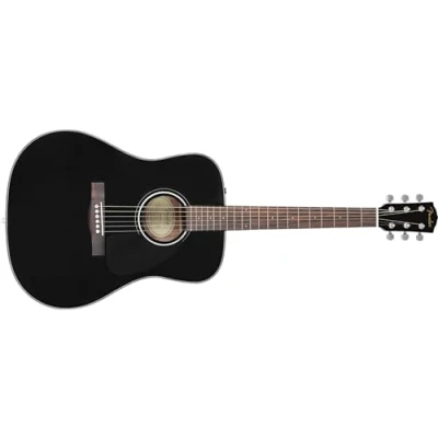 Imagen de Fender CD 60 Dreadnought V3 DS Guitarra Acústica, Diapasón de Nogal, Negro, Incluye cursos virtuales gratuitos en Play